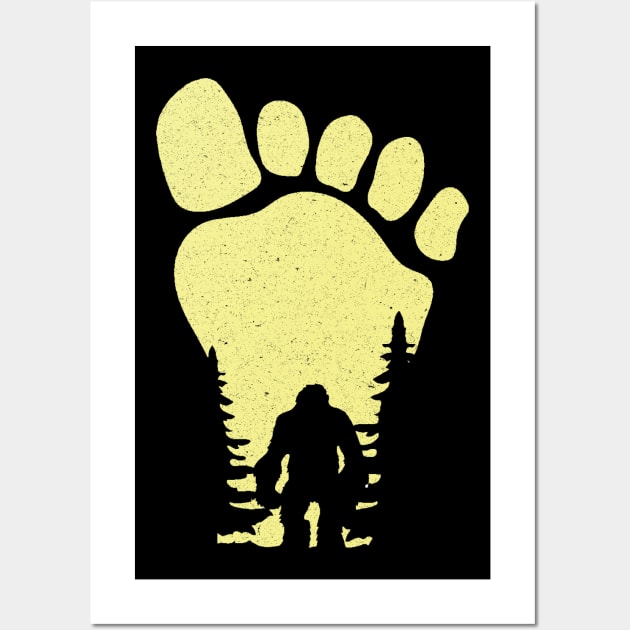 Bigfoot Footprint Wall Art by Teewyld